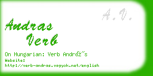 andras verb business card